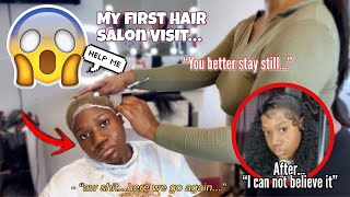 I Went To A Hair Salon To Get A Wig Install For The First Time |Recool Hair