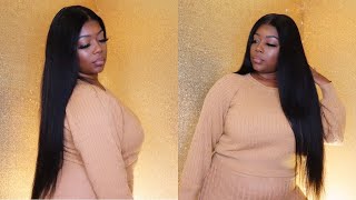 Unboxing & Styling 26 Inch 13X6 Transparent Lace Front Brazilian Straight Hair | Feat. Ali Julia