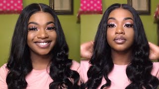 Lace Frontal Wig Install | Ft Muokass Hair On Amazon
