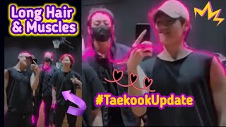 Hot Muscles Of Taehyung & Long Hair Jungkook Trending#Taekookmoments  #Btslive #Runbts