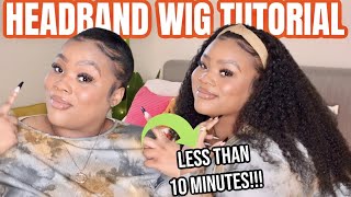 I Tried A Headband Wig And I'M In Love! [No Lace, No Glue, 5 Minute Glow Up!]| Bestlacewigs