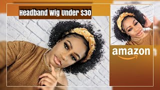 $26 Curly Synthetic Headband Wig | Amazon