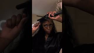 Half Up Half Down Curly Hair End With Hair Curler - Lace Frontal Wig Water Wave | #Hairtutorial
