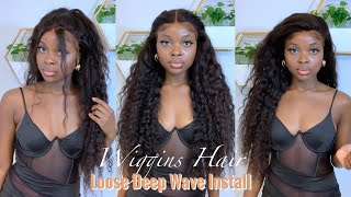 Very Detailed Hd Lace Frontal Deep Loose Wave Install Ft Wiggins Hair