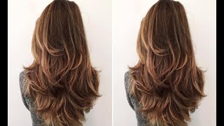 Perfect Long Layered Haircut Step By Step, Layers Technique
