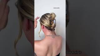 Viral Claw Clip Hairstyles For Long Hair Tutorial #Clawcliphairstyles #Clawclip #Hairtutorial #Hair