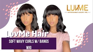 Soft Wavy Curls Bob Wig W/ Bangs | Luvme Hair