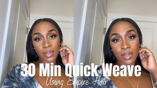 Very Detailed!!!!!!! 30 Min Easy Quick Weave Install No Braids/Stocking Cap Method Full Natural Look