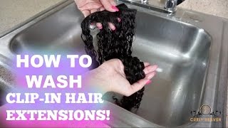 How To Wash Clip-In Hair Extensions | Curly Hair | Curly Heaven