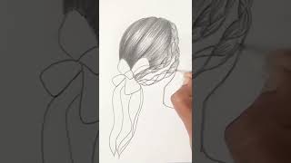 How To Draw Ponytail Hair  #Shorts #Art #Drawing #Artist 117