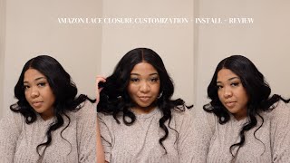 $100 Amazon Wig Review | Customization + Install + Viral Tiktok Heatless Curls | Voiceover