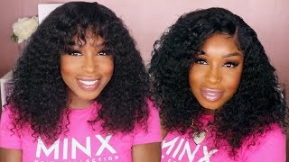 Curly Wig W/Bang & Lace! Most Beginner Friendly Lace Front Wig | Xrsbeautyhair