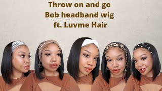 **Bogo Sale** Throw On And Go Bob Headband Wig Ft. Luvme Hair