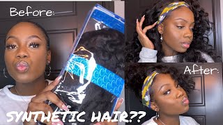 Headband Wig? Synthetic??? | Voluminous Hairstyle | Outre Half Wig 4 Styles In 1