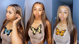 Best Highlight Wig??? Detailed Bald Cap Install + Curled Edges Ft. Wiggins Hair