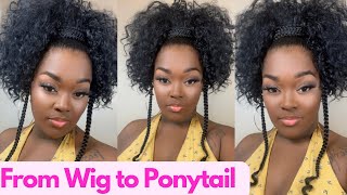 I Turned My Wig Into A Ponytail For $25! *Easy*Outre Converti Cap| Tatiaunna