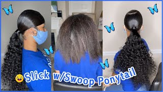 Quick & Easy Low Ponytail Review! Hairstylist Sleek With Our Raw Hair #Ulahair