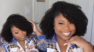 A Must Have!! 4C Natural Headband Wig | No Lace No Glue | Ywigs