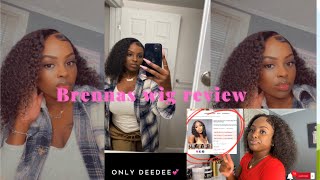 Omg 13X4 Lace Frontal Curly Bob Wig Ft Brennas Hair !! #Wigreview #Wiginstallation #Hairreview
