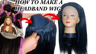 Diy Headband Wig || Diy How To Make A Straight Headband Wig | Headband Wig Tutorial