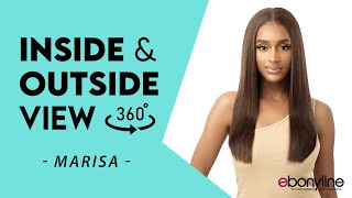 Outre 100% Human Hair Blend 13X6 Hand-Tied 360 Lace Frontal Wig - Marisa | Ebonyline.Com