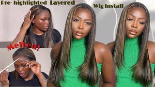* The Perfect Pre-Highlighted Wig!!! Flawless 13X4 Lace Front Install | Ft Ashimary Hair