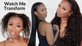 I'M Shook! From Short Hair To Long Straight & Wavy Hair In Ten Minutes