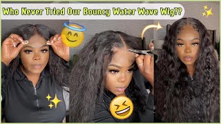 #Elfinhair Honest Review Affordable Hd Lace Wig Added To Cart Bouncy Water Wave Wig Install