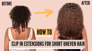 How To Clip In Curly Hair Extensions On Short, Thin Hair | Bebonia Curly Clip-In Hair Extensions