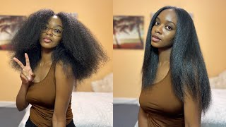 Curly To Straight Hair Routine | No More Split Ends