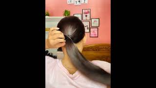 Without Hair Band Hairstyle|Ponytail |#Shorts|