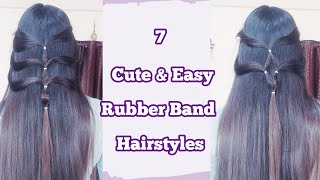 7 Easy Rubber Band Hairstyles Part-2