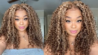 Nadula Hair | Easiest Wig To Define Curls | Blonde Jerry Curly Lace Frontal Wig | Ft. Nadula Hair
