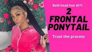 Trust The Process: 2 Frontal Ponytail With Short Natural Hair #Frontalponytail #Frontalinstall