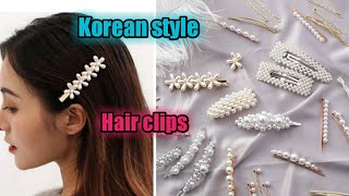 How To Make Korean Hair Clips At Home / Diy Pearl Hair Accessories Making / #Hairaccessories #Bts