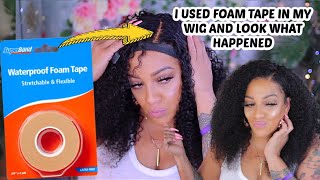 I Used Waterproof Foam Tape On My Lace Frontal Wig To Make It Look More Like Scalp #Originalqueen