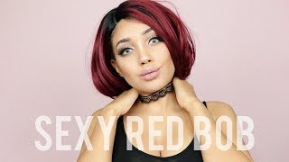 $19 Sexy Red Bob Wig Review | Heraremy Adora
