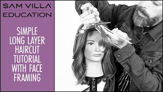Simple Long Layered Hair Haircut Tutorial With Face Framing