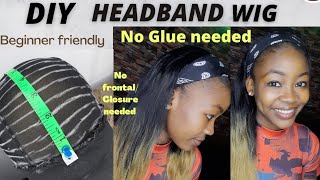 How To: Diy Headband Wig Tutorial,Easy And Beginner Friendly,Detailed Video.No Frontal/Glue