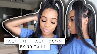 Half-Up Half-Down Ponytail | Sassina Hair | Amazon Clip-Ins