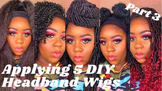 Headband Wig: Applying 5 Diy Headband Wigs Part 3 | Quick & Easy Styles | Missuniquebeautii