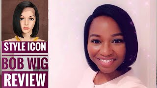 Affordable Amazon Style Icon Wig 10" Lace Front Bob Synthetic Wig. Unboxing And Initial Review