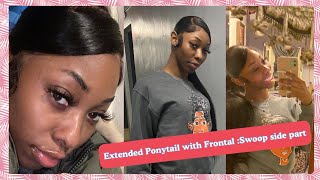Extended Ponytail- Frontal 13X4 Side Part