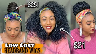 Top 10 Cheap Amazon Headband Wigs! Must See Synthetic Half Wigs W/ Headbands Ft. Isthatyourhairrr