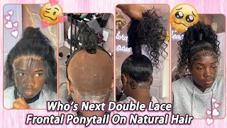 Trust The Process Double Lace Frontal Ponytail On Natural Hair~ Quick Ponytail Tutorial #Elfinhair