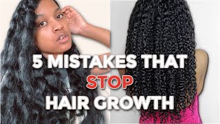 Why Your Natural Hair Won'T Grow| 5 Mistakes That Will Stop Hair Growth & Health