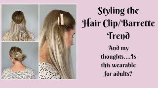 How To Style The Hair Clip Trend-Hair Barrettes For Long Hair Styles-Super Easy