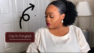 Quick And Easy Clip In Ponytail On Short Natural Hair
