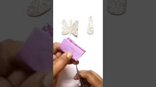 How To Make Hair Clips/Beautiful Butterfly Hair Clip/Homemade Hair Clip Decoration Ideas#Shorts