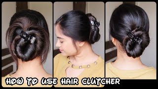 How To Use A Hair Clutcher In 3 Ways// Hairstyles For Long Hair, Messy Bun/Updo//Hairstyle Diaries